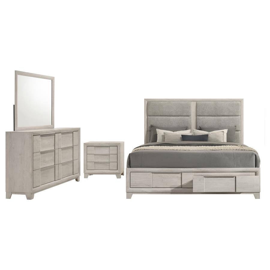 Farre 4-piece Queen Bedroom Set Washed Grey | Queen | Grey | Washed Grey / Light Grey | 225110Q-S4