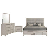 Farre 4-piece Queen Bedroom Set Washed Grey | Queen | Grey | Washed Grey / Light Grey | 225110Q-S4