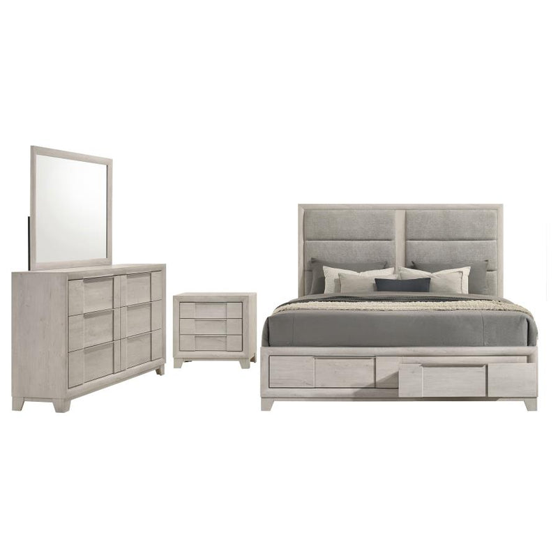 Farre 4-piece Bedroom Set Washed Grey