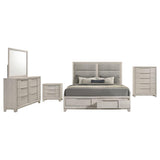 Farre 5-piece Queen Bedroom Set Washed Grey | Grey | Washed Grey / Light Grey | 225110Q-S5