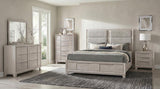 Farre Queen Upholstered Storage Platform Bed Washed Grey | Queen | Grey | Washed Grey / Light Grey | 225110Q