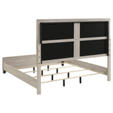 Farre Eastern King Upholstered Platform Panel Bed Washed Grey | Grey | Washed Grey / Light Grey | 225111KE