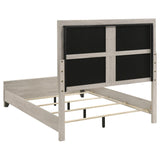 Farre Queen Upholstered Platform Panel Bed Washed Grey | Queen | Grey | Washed Grey / Light Grey | 225111Q