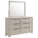 Farre 6-drawer Dresser with Mirror Washed Grey | Grey | Washed Grey | 225113M