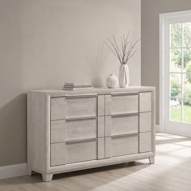 Farre 6-drawer Dresser Washed Grey