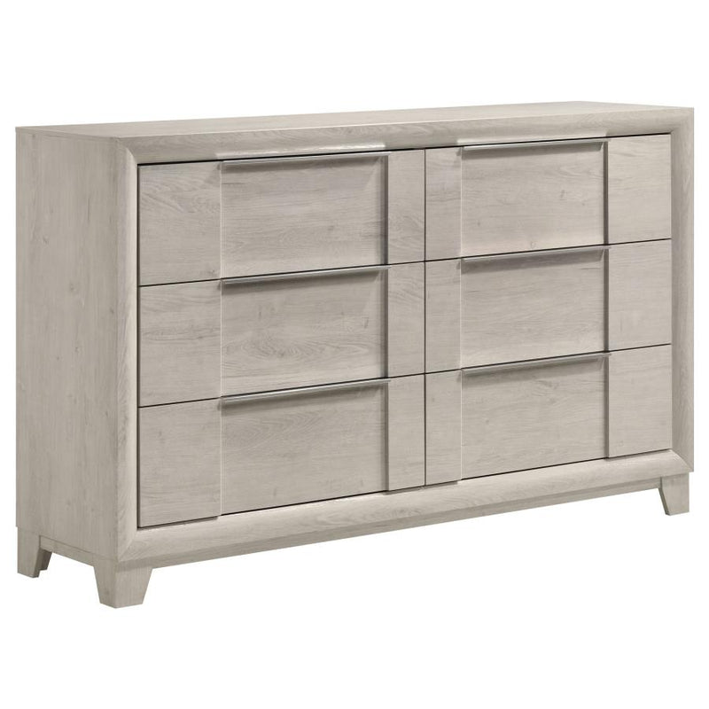 Farre 6-drawer Dresser Washed Grey
