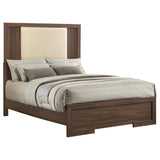 Etienne Full Velvet Upholstered Panel Bed Walnut | Ivory | Walnut / Vanilla | 225121F