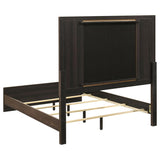 Etienne Full Velvet Upholstered Panel Bed Walnut | Ivory | Walnut / Vanilla | 225121F