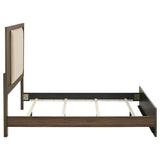 Etienne Full Velvet Upholstered Panel Bed Walnut | Ivory | Walnut / Vanilla | 225121F