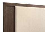 Etienne Eastern King Velvet Upholstered Panel Bed Walnut | Ivory | Walnut / Vanilla | 225121KE
