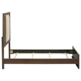 Etienne Twin Velvet Upholstered Panel Bed Walnut | Twin | Ivory | Walnut / Vanilla | 225121T