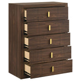 Etienne 5-drawer Bedroom Chest of Drawers Walnut | Brown | Walnut | 225125
