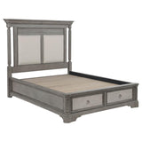 Cresswell 4-piece Queen Storage Bedroom Set Weathered Taupe | Queen | Beige | Weathered Taupe / Weathered Tan | 225140Q-S4