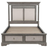 Cresswell 4-piece Queen Storage Bedroom Set Weathered Taupe | Queen | Beige | Weathered Taupe / Weathered Tan | 225140Q-S4