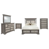 Cresswell 5-piece Queen Storage Bedroom Set Weathered Taupe | Beige | Weathered Taupe / Weathered Tan | 225140Q-S5