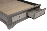 Cresswell Queen Upholstered Storage Platform Bed Weathered Taupe | Queen | Beige | Weathered Taupe / Weathered Tan | 225140Q