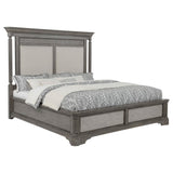 Cresswell Eastern King Upholstered Panel Bed Weathered Taupe | Beige | Weathered Taupe / Weathered Tan | 225141KE