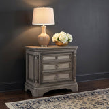 Cresswell 3-drawer Nightstand Bedside Table Weathered Taupe | Grey | Weathered Taupe / Weathered Tan | 225142