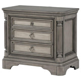 Cresswell 3-drawer Nightstand Bedside Table Weathered Taupe | Grey | Weathered Taupe / Weathered Tan | 225142