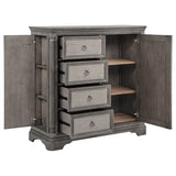 Cresswell 4-drawer Door Chest with Hidden Storage Weathered Taupe | Grey | Weathered Taupe / Weathered Tan | 225147