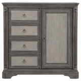 Cresswell 4-drawer Door Chest with Hidden Storage Weathered Taupe | Grey | Weathered Taupe / Weathered Tan | 225147