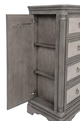Cresswell 4-drawer Door Chest with Hidden Storage Weathered Taupe | Grey | Weathered Taupe / Weathered Tan | 225147