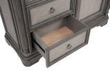 Cresswell 4-drawer Door Chest with Hidden Storage Weathered Taupe | Grey | Weathered Taupe / Weathered Tan | 225147