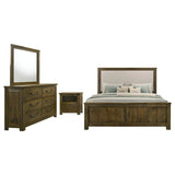 Doherty 4-piece Eastern King Bedroom Set Rustic Brown | Brown | Rustic Golden Brown / Light Brown | 225161KE-S4