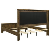 Doherty Eastern King Linen Upholstered Panel Bed Rustic Brown | Brown | Rustic Golden Brown / Light Brown | 225161KE