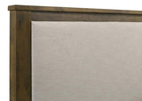 Doherty Eastern King Linen Upholstered Panel Bed Rustic Brown | Brown | Rustic Golden Brown / Light Brown | 225161KE