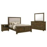 Doherty 4-piece California King Bedroom Set Rustic Brown | Brown | Rustic Golden Brown / Light Brown | 225161KW-S4
