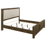 Doherty California King Linen Panel Bed Rustic Brown | California King | Brown | Rustic Golden Brown / Light Brown | 225161KW