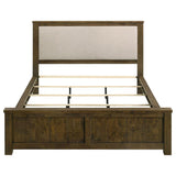Doherty California King Linen Panel Bed Rustic Brown | California King | Brown | Rustic Golden Brown / Light Brown | 225161KW