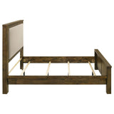 Doherty Queen Linen Upholstered Panel Bed Rustic Brown | Queen | Brown | Rustic Golden Brown / Light Brown | 225161Q