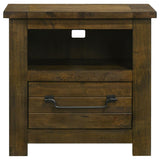Doherty 1-drawer Nightstand Bedside Table Rustic Brown | Brown | Rustic Golden Brown | 225162