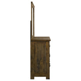 Doherty 6-drawer Dresser with Mirror Rustic Brown | Brown | Rustic Golden Brown | 225163M
