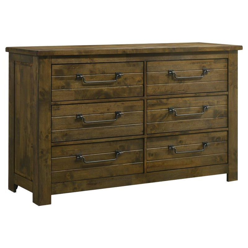 Doherty 6-drawer Bedroom Dresser Rustic Brown