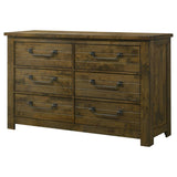 Doherty 6-drawer Bedroom Dresser Rustic Brown | Brown | Rustic Golden Brown | 225163