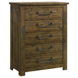 Doherty 5-drawer Chest of Drawers Rustic Brown | Brown | Rustic Golden Brown | 225165