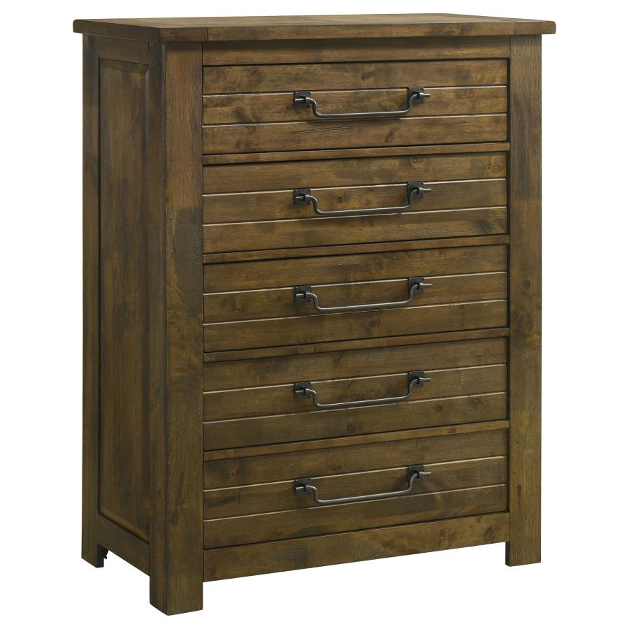 Doherty 5-drawer Chest of Drawers Rustic Brown | Brown | Rustic Golden Brown | 225165