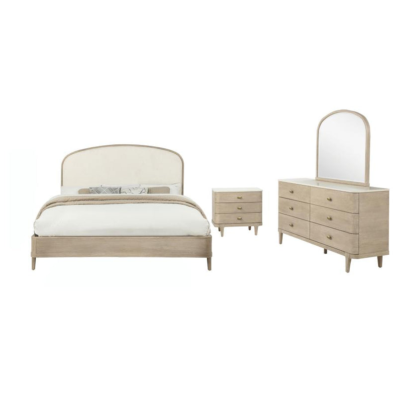 Lucaire 4-piece Bedroom Set Sandstone