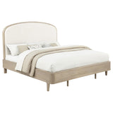 Lucaire Eastern King Upholstered Panel Bed Sandstone | Beige | Sandstone / Cream | 225181KE