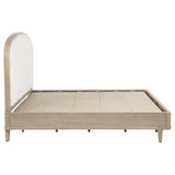 Lucaire Queen Upholstered Panel Bed Sandstone | Queen | Beige | Sandstone / Cream | 225181Q