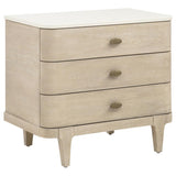 Lucaire 3-drawer Nightstand Bedside Table Sandstone | Beige | Sandstone | 225182
