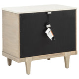 Lucaire 3-drawer Nightstand Bedside Table Sandstone | Beige | Sandstone | 225182