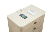 Lucaire 3-drawer Nightstand Bedside Table Sandstone | Beige | Sandstone | 225182