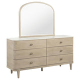 Lucaire 6-drawer Dresser Cabinet with Mirror Sandstone | Brown | Sandstone | 225183M