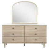 Lucaire 6-drawer Dresser Cabinet with Mirror Sandstone | Brown | Sandstone | 225183M