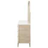 Lucaire 6-drawer Dresser Cabinet with Mirror Sandstone | Brown | Sandstone | 225183M