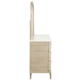 Lucaire 6-drawer Dresser Cabinet with Mirror Sandstone | Brown | Sandstone | 225183M
